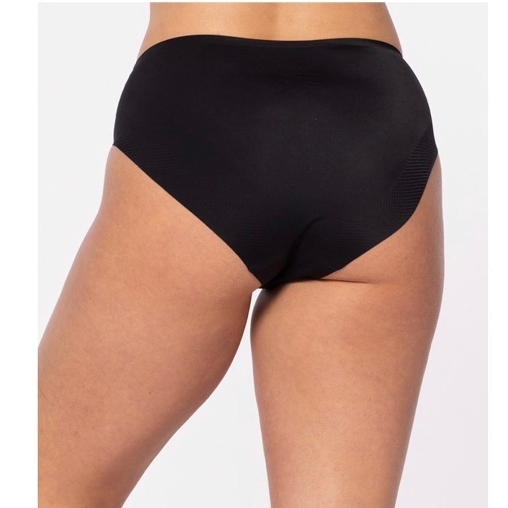 Ruby Ribbon | Second Skin Sheer Hi-Cut Brief, in Black #1708 - Picture 3 of 7